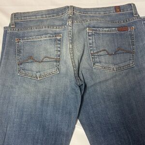 7 For All Mankind Blue Flare & Wide Leg Jeans